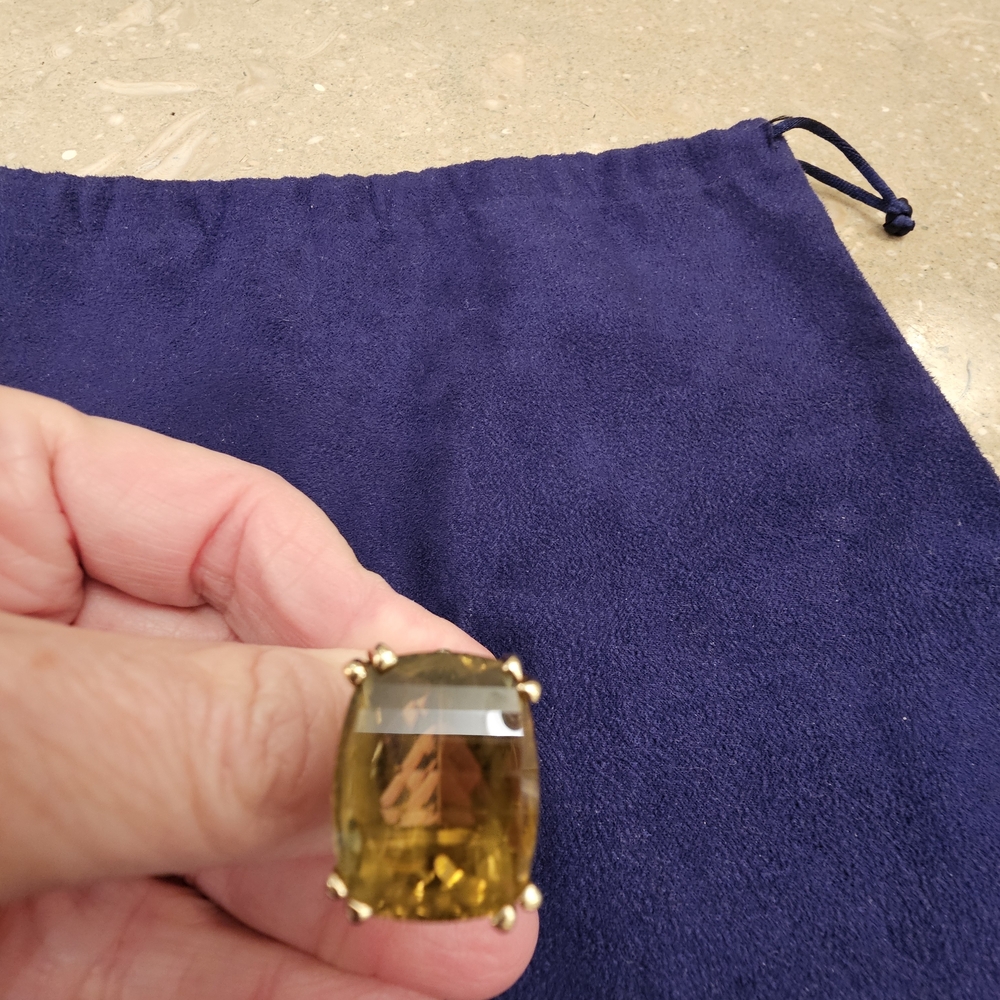 Kay Jewelers Gold Ring with Olive Citrine Stone